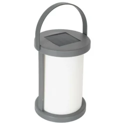 PARIS PRIX - Lampe solaire extérieur "clara" 18cm gris