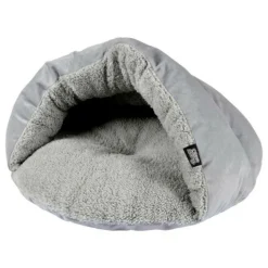 PARIS PRIX - Niche chausson pour chat "sweet cat" 45cm gris clair