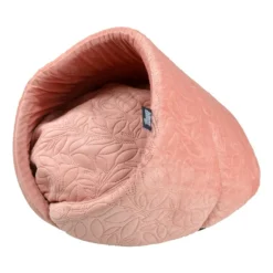 PARIS PRIX - Niche pour chien & chat "boho" 50cm bois de rose