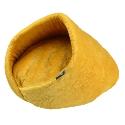 PARIS PRIX - Niche pour chien & chat "boho" 50cm moutarde