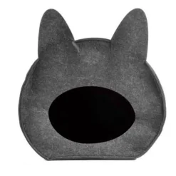 PARIS PRIX - Niche pour chat & poignée "feutrine" 40cm anthracite