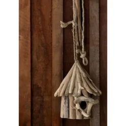 PARIS PRIX - Nichoir pour oiseaux "bois flotté" 23cm naturel