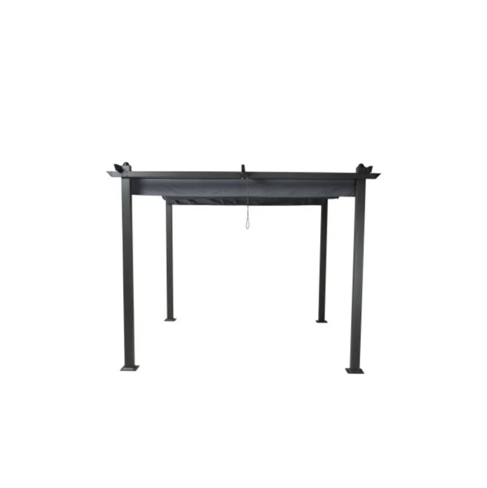 PARIS PRIX - Pergola avec toit "lazio" 295cm gris foncé