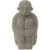 PARIS PRIX - Statuette déco "personnage assis" 25cm gris