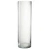 PARIS PRIX - Vase design en verre "vola" 50cm transparent