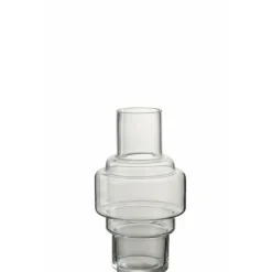 PARIS PRIX - Vase design en verre "rino" 25cm transparent