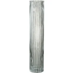 PARIS PRIX - Vase design "lignes verre" 40cm transparent