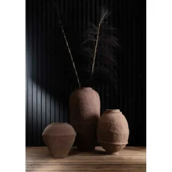 PARIS PRIX - Vase design "papier mâché" 96cm marron