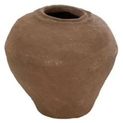 PARIS PRIX - Vase design "papier mâché" 47cm marron