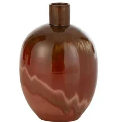 PARIS PRIX - Vase ovale en céramique "aline" 34cm rouge