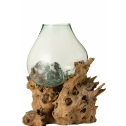 PARIS PRIX - Vase sur pied design "gamal" 50cm naturel