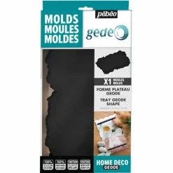 PÉBÉO - Moule plateau en silicone - géode - 32 x 18 cm