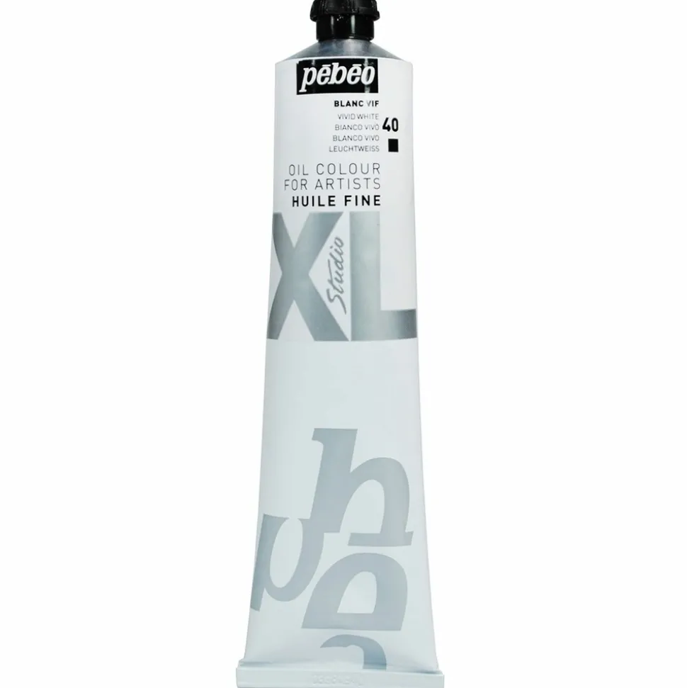 PÉBÉO - Peinture à l'huile fine xl studio - blanc vif - 200 ml