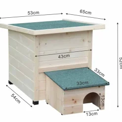 @PET - @pet maison hérisson xl 53x65x52cm bois blanc