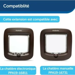 PETSAFE - Tunnel d'extension pour porte - petsafe - microship - brun