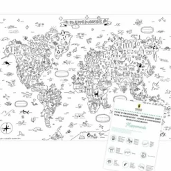 PIROUETTE CACAHOUÈTE - Poster à colorier - animaux du monde