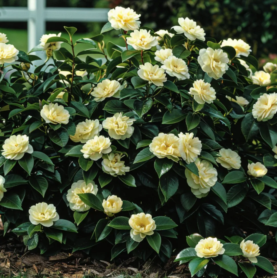 PLANT IN A BOX - Camélia - set de 2 - camellia japonica 'brush field' - hauteur 50-60cm - ⌀15cm