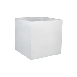 POETIC - Pot carré GRAPHIT en polypropylène blanc cérusé - 49,5x49,5x49,5 cm