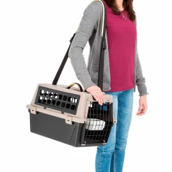 Porte-chiens chats voyage ferplast atlas trendy plus avec bandoulière 2 couleurs