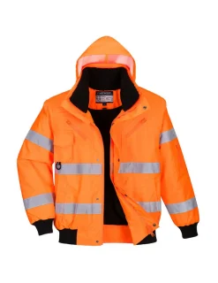 PORTWEST - Blouson bomber hivis 3 en 1 couleur : orange taille s - portwest