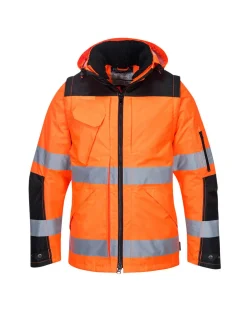 PORTWEST - Blouson 3-en-1 pro hi-vis couleur : orange/noir taille xxl - portwest