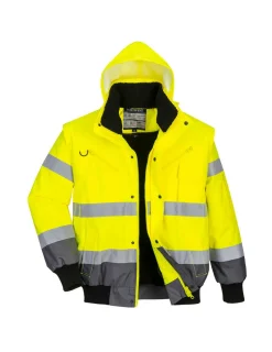 PORTWEST - Blouson haute-visibilité bicolore couleur : jaune/gris taille xxxl - portwest