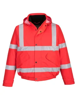 PORTWEST - Blouson hi-vis couleur : rouge taille xl - portwest