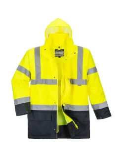 PORTWEST - Parka 5 en 1 essentiel bicolore couleur : jaune/noir taille s - portwest