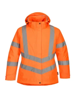 PORTWEST - Parka d'hiver haute visibilité pour femme couleur : orange taille m - portwest