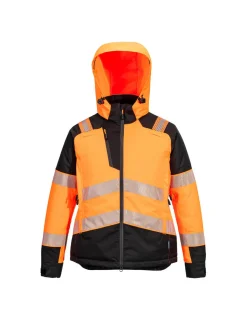 PORTWEST - Parka d'hiver hv femmes pw3 - taille m - orange/noir - portwest
