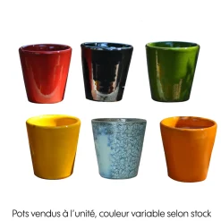 POTERIE D'ALBI - Pot d'intérieur Iliade, coloris mix Ø 10 x H. 10 cm