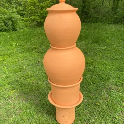 POTERIE JAMET - Base + réhausse + corps + tête + couvercle du lombricomposteur à étages (lisse ou motif)