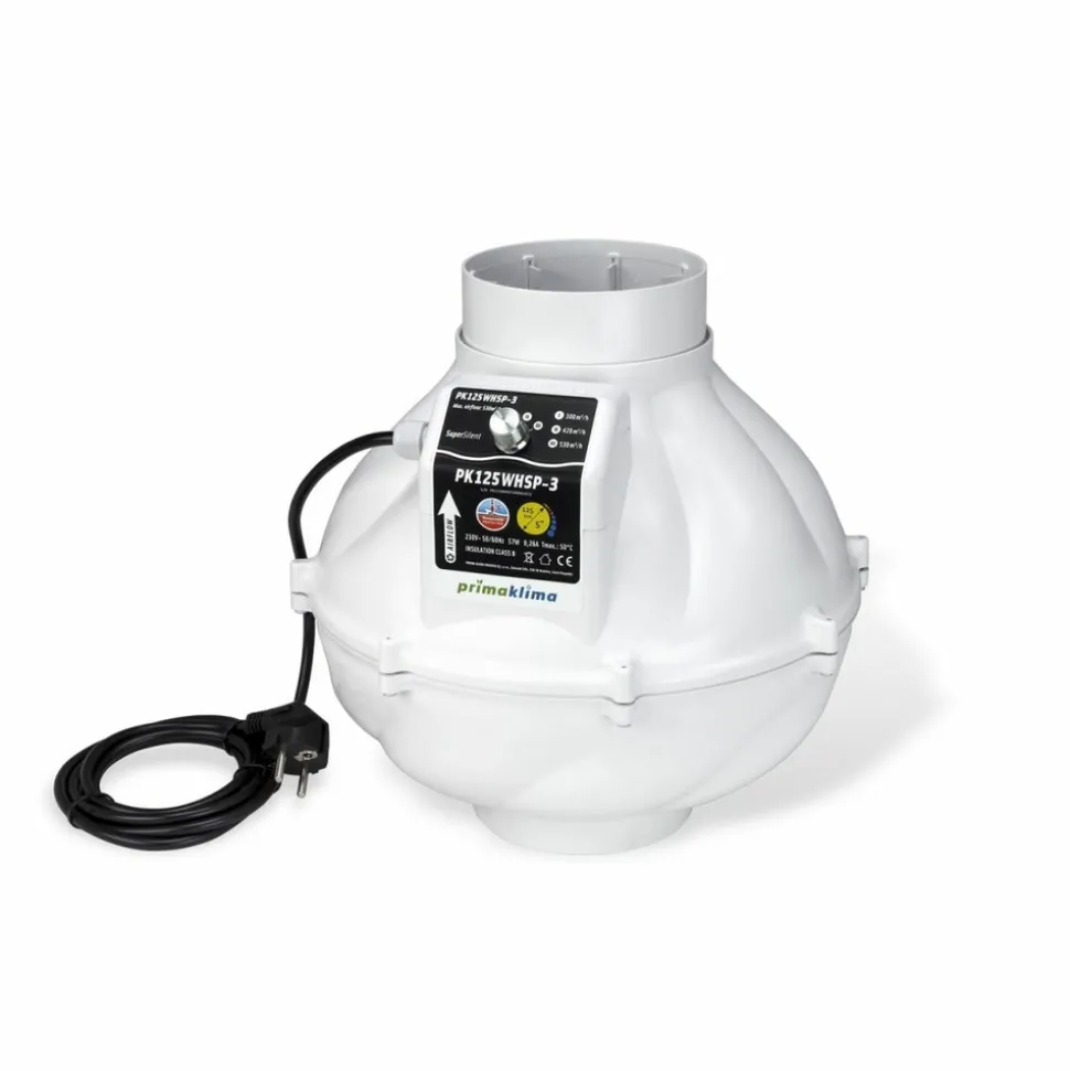 PRIMA KLIMA - Extracteur ac whsp ø 125mm - 3 vitesses - max 530m3/h
