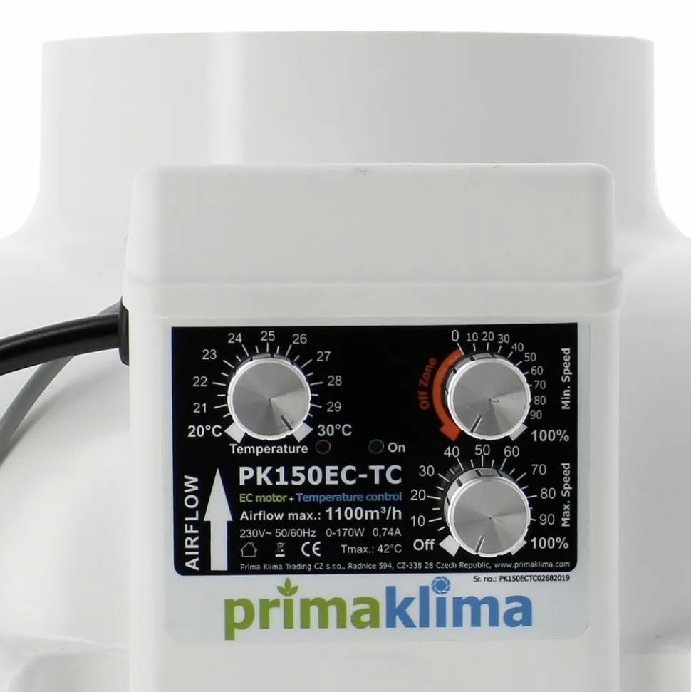 PRIMA KLIMA - Extracteur primaklima ec - ø 150mm - thermo control - 1100m3/h