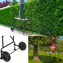 PROBACHE - Echafaudage mobile sur roues l.140xl.78xh.135 cm avec 2 plateformes