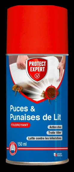 PROTECT EXPERT - Anti punaises de lit foudroyant - aérosol anti punaises de lit - diffusion automatique - action choc