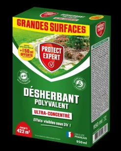 PROTECT EXPERT - Proherbiob800p - désherbant polyvalent ultra concentré - 800ml + 150ml - permet d'éliminer les mauvaises herbes et mousses