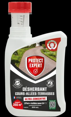 PROTECT EXPERT - Protect expert désherbant ultra concentré - cours allées terrasses - agit sous 3h - 800ml - jusqu鈥² traités procouru800