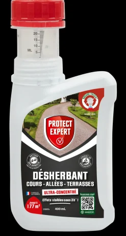 PROTECT EXPERT - Protect expert désherbant ultra concentré - cours allées terrasses - agit sous 3h - 400ml - jusqu鈥² traités procouru400