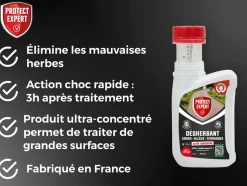 PROTECT EXPERT - Protect expert désherbant ultra concentré - cours allées terrasses - agit sous 3h - 400ml - jusqu鈥² traités procouru400