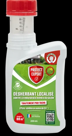 PROTECT EXPERT - Protect Expert désherbant concentré gazon 鈥², action localisée contre mauvaises herbes, avec bidon doseur