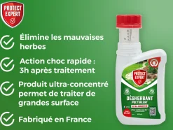 PROTECT EXPERT - Protect expert désherbant ultra concentré - polyvalent - effets visibles sous 3h - 400ml - jusqu鈥² traités proherbiou400