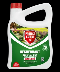 PROTECT EXPERT - Protect expert désherbant polyvalent concentré - effets visibles en 3h - 2,5l - jusqu鈥² traités - bidon doseur proherbio25n
