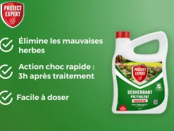 PROTECT EXPERT - Protect expert désherbant polyvalent concentré - effets visibles en 3h - 2,5l - jusqu鈥² traités - bidon doseur proherbio25n
