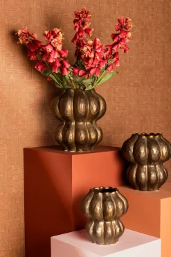 PTMD - Vase rond bronze en céramique 27cm