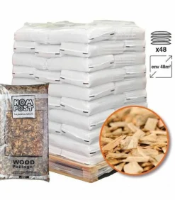 RACINE - Paillage biodégradable plaquettes forestières bois 48 sacs de 50l pour 48m2