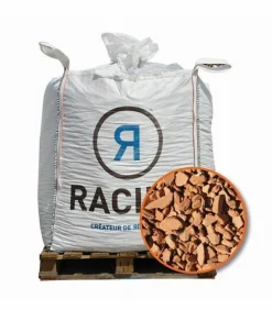 RACINE - Paillage minéral décoratif en brique pilée 10/25 big bag 1 m3 pour 20m2
