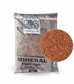 RACINE - Paillage minéral décoratif en brique pilée 10/25mm, sac de 20 litres - kom36