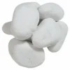 RACINE - Paillage minéral galet marbre blanc carrare 40-60mm, sac 25 kg - f-pai011