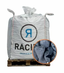 RACINE - Paillage minéral galet marbre noir 40-60mm, big bag 500 kg - f-pai016
